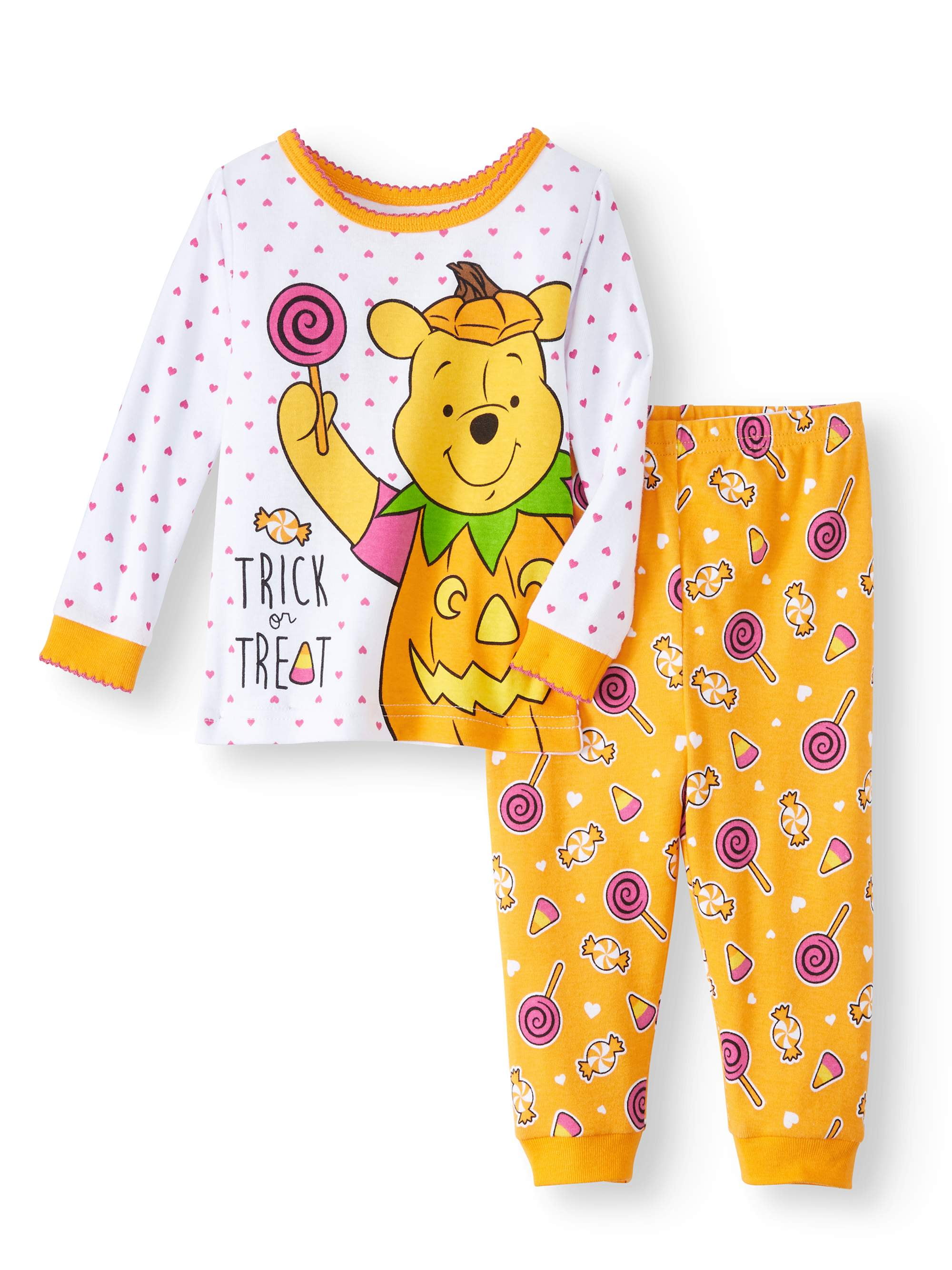Halloween Glow-in-the-Dark Cotton Tight Fit Pajamas, 2-piece Set (Baby Girls)