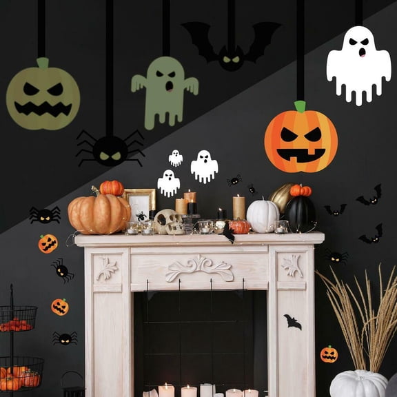 ROOMMATES HALLOWEEN GLOW IN THE DARK PEEL AND STICK GIANT WALL DECALS
