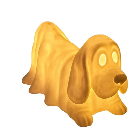 Halloween Glowing Ghost Dog Figurines, Cute Dog Display Statue Nightlight Decorations Cute Halloween Decor Statues Nightlight for Dog Lovers, Fans of Quirky Decor, Bedroom