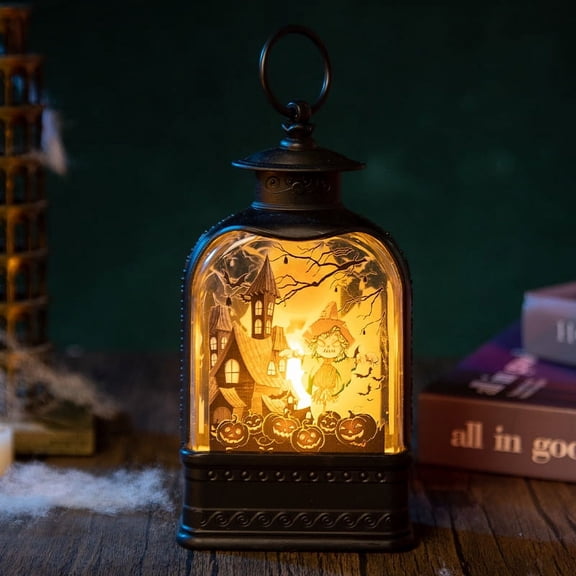 Halloween Glowing Pumpkin Lantern Portable Ghost Festival Night Light Halloween Dress Up Props Scene Arrangement
