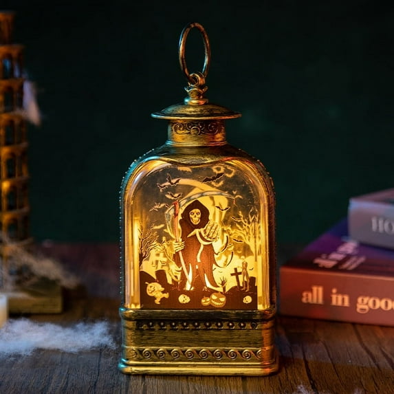 Halloween Glowing Pumpkin Lantern Portable Ghost Festival Night Light Halloween Dress Up Props Scene Arrangement