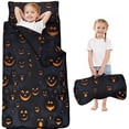 thumbnail image 1 of Halloween Glowing Pumpkins Pattern Toddler Nap Mats for Kids Preschool,51"x22" Sleeping Mat Bag or Kids,Toddler Sleeping Bag,Toddler Nap Mat or Daycare, 1 of 6