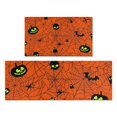 thumbnail image 1 of Halloween Glowing Spider Web Pattern Kitchen Rugs Sets Of 2,Anti Fatigue Kitchen Mat Rugs Non Slip Washable,Decorative Kitchen Floor Mats for Kitchen,Sink,Laundry,17"x30"+17"x47", 1 of 7