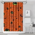 thumbnail image 1 of Halloween Glowing Spider Web Pattern Shower Curtain 72"x72" ,Bathroom Decorative Shower Curtains Set with 12 Hooks,Modern Waterproof Washable Shower Curtain, 1 of 6