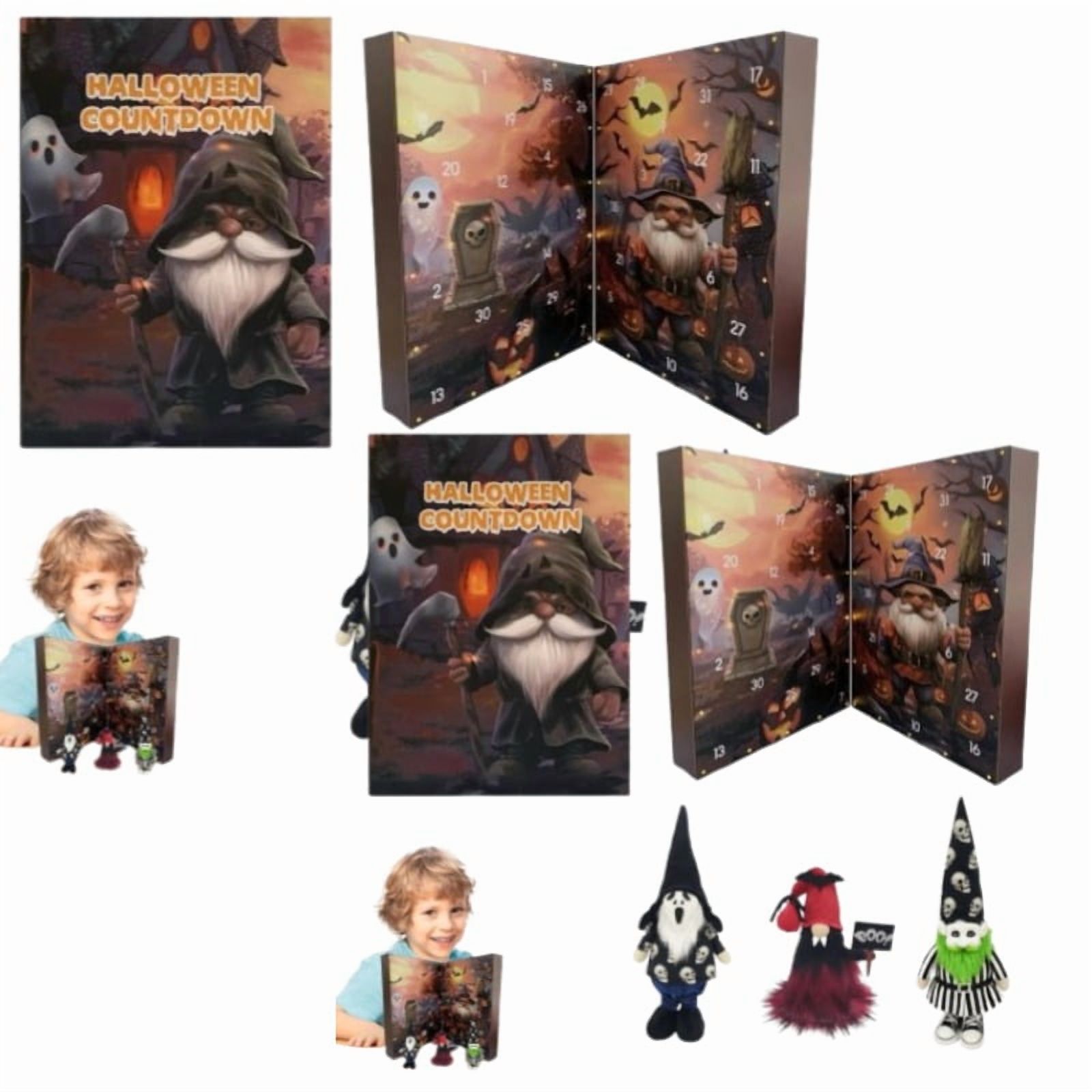Halloween Gnome Advent Calendar 2025, 24 Day Halloween Advent Calendar ...