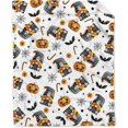 thumbnail image 1 of Halloween Gnome Blanket Lightweight Cozy Super Soft Flannel Fleece Throw Big Twin Blankets Home Decor for Bed Living Room 80"x60" Queen for Adult, 1 of 6