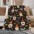 thumbnail image 1 of Halloween Gnome Blanket Lightweight Plush Cozy Super Soft Flannel Fleece Throw Swaddle Blanket for Travel Home Decor 40"x30" XS for Pet Toddler, 1 of 6