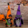 thumbnail image 1 of Halloween Gnome Decoration with Witch Hat, Fabric Doll Fairy Halloween Tabletop Ornament for Home Office Party Holiday Gift, 1 of 6