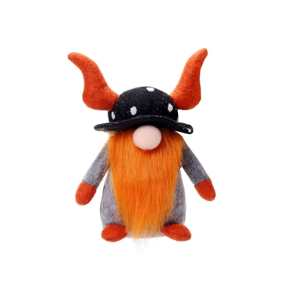 Halloween Faceless Gnome Doll – Cute Orange Witch-Themed Plush Decor for Home, Party & Fall Season Decoration