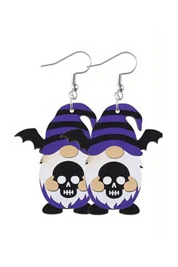 Halloween Gnome Gothic Earrings