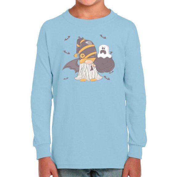 Halloween Gnome W Ghost Long Sleeve Toddler - Toddler Long Sleeve Tee