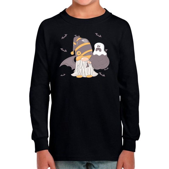 Halloween Gnome W Ghost Long Sleeve Toddler -Image by Shutterstock,  3 Toddler