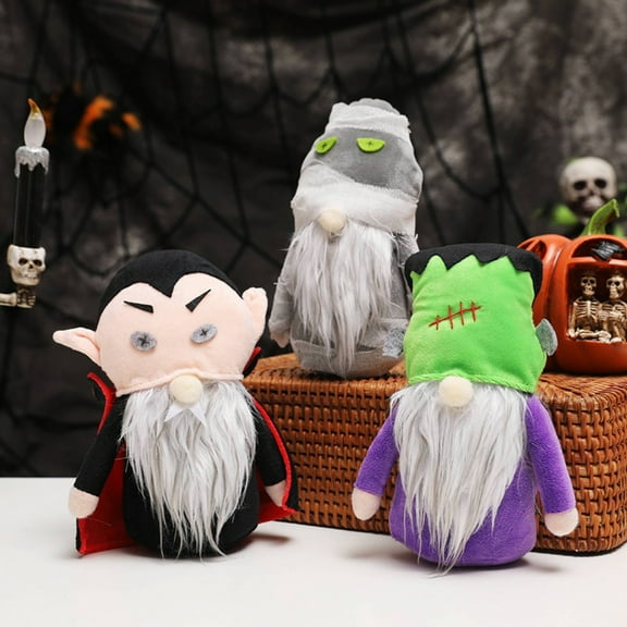 Halloween Gnomes 3 Piece Set Tiered Tray Shelf Kitchen Table Fall Decorations