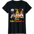 thumbnail image 1 of Halloween Gnomes Happy HalloThanksMas Thanksgiving Christmas T-Shirt, 1 of 3