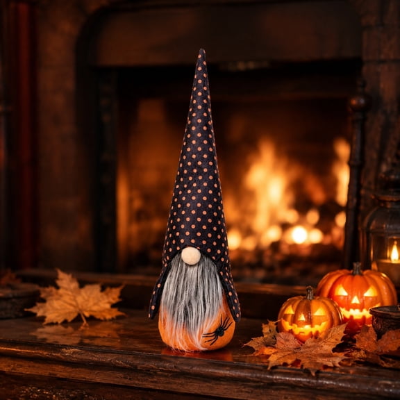 Halloween Gnomes Plush Decor, Halloween Decor Ghost Hat Witch Scandinavian Swedish Table Decorations, Handmade Plush Elf Dwarf For Home And Office Stuffed Gnomes Gifts For Women