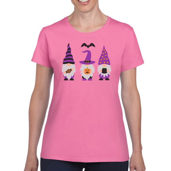 Halloween Gnomes T-Shirt Women -Image by Shutterstock, Female XX-Large