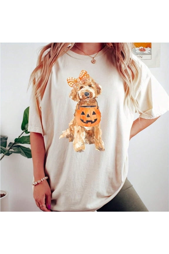 Halloween Golden Doodle Swea, Halloween Wo's Clog, Dog Lover Halloween Gift, Halloween Pumpkin S1Hirt, Halloween Dog Crewneck