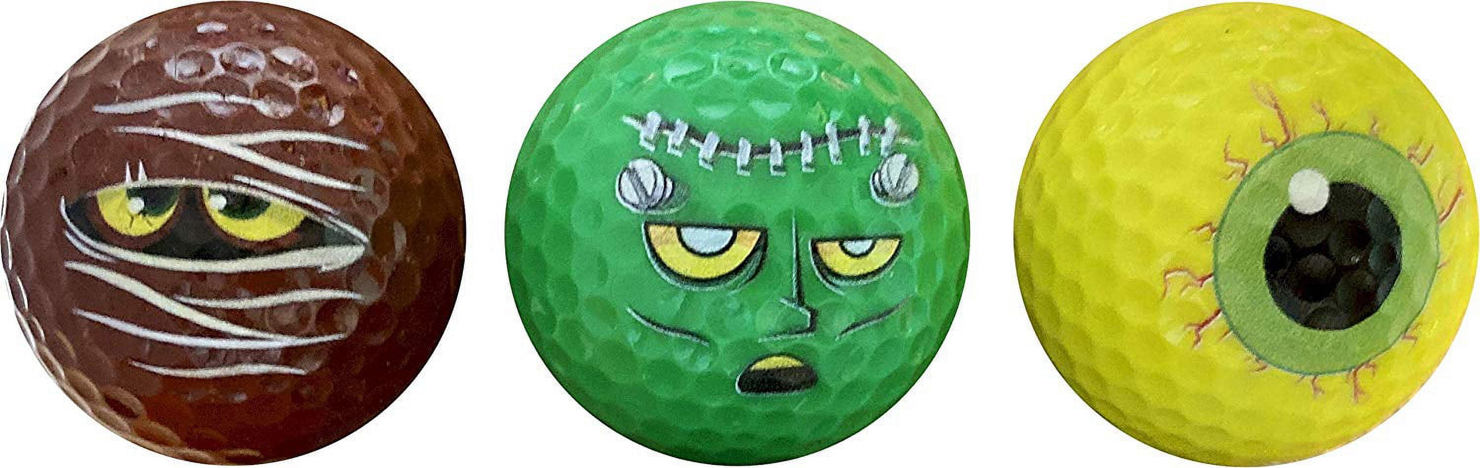 Halloween Golf Balls 3 Ball pack 1 Novelty Print Golf Balls 3