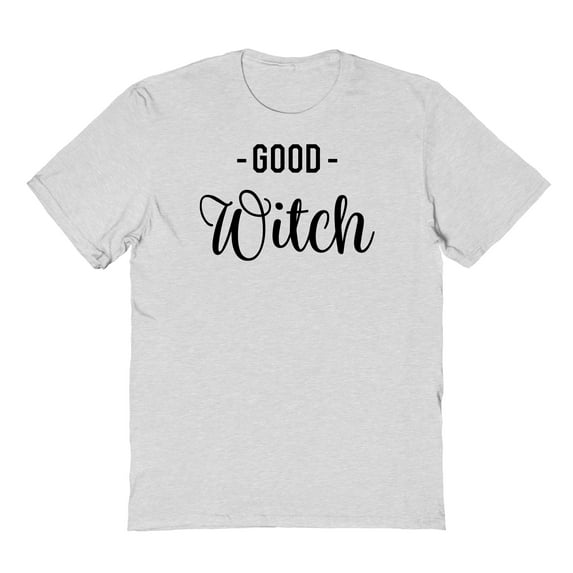 Halloween Good Witch Graphic Ash Grey Men's Cotton T-Shirt