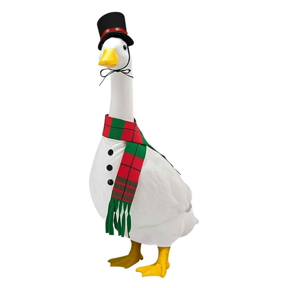 Halloween Goose Outfit 23 Inch, Porch & Garden Decoration Costume for Outdoor Lawn Goose Statues, Holiday Dress-Up for Patio, Yard, Party & Seasonal Décor