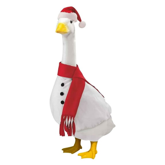 Halloween Goose Outfit 23 Inch, Porch & Garden Decoration Costume for Outdoor Lawn Goose Statues, Holiday Dress-Up for Patio, Yard, Party & Seasonal Décor