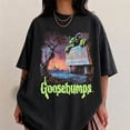 thumbnail image 1 of Halloween Goosebumps Shirt, Vintage Haunted House Shirt, Horror Graphic T-shirt, 1 of 5