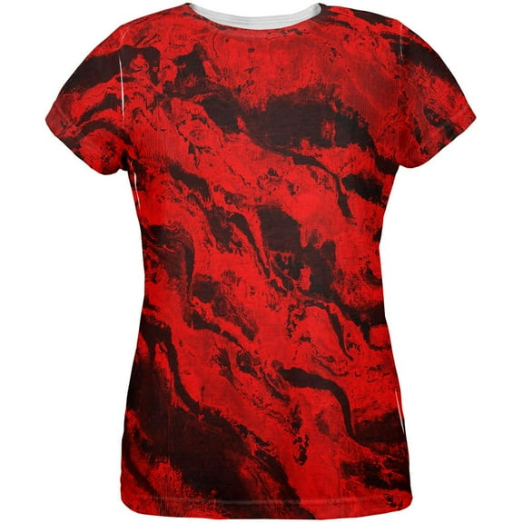 Halloween Gore Rivers of Blood All Over Womens T Shirt Multi LG