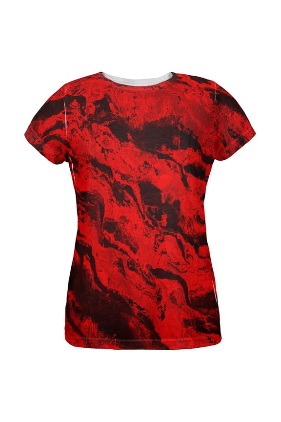 Halloween Gore Rivers of Blood All Over Womens T Shirt Multi MD