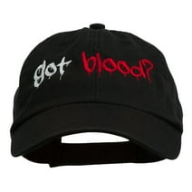 Halloween Got Blood Embroidered Low Profile Washed Cap - Black OSFM