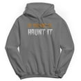 thumbnail image 1 of Halloween Got It Haunt It Graphic Charcoal Heather Men's Cotton Pullover Hoodie, 1 of 1