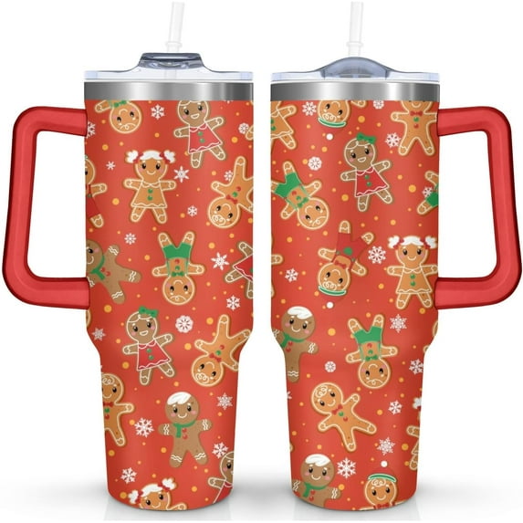 Halloween Goth Skeleton 40 oz Tumbler with Lid Handle and Straw Spooky Gothic Skull Stainless Steel Double Walled Insulated Cups Halloween Travel Mug Gifts for Men and Women (1PC)