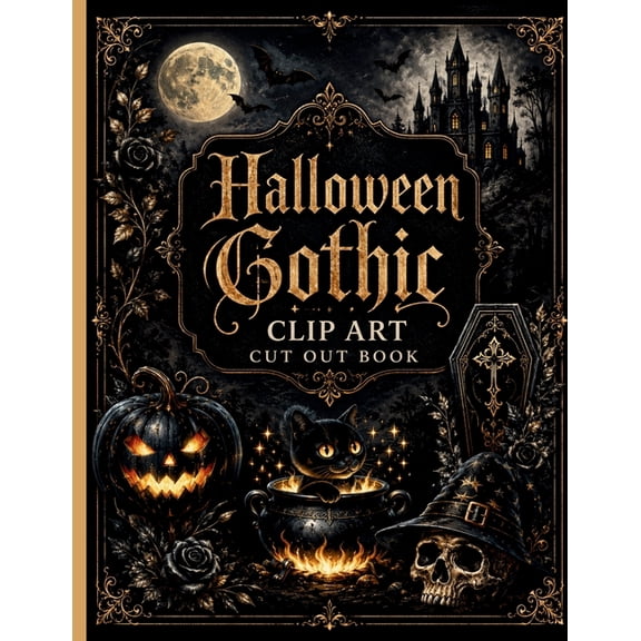 Halloween Gothic Clip Art Cut Out Book: Create, Cut, and Bring the Magic to Life!, (Paperback)