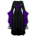 thumbnail image 1 of Halloween Gothic Dresses Women Vintage Witch Vampire Dress Dresses Up Carnival Party Dress Trumpet Sleeve Long Dress Plus Size (5,5XL), 1 of 7