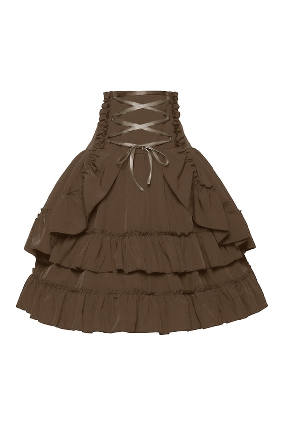 Halloween Gothic Pleated Skirt for Women A-Line Mini Skirt Witch Party Outfit Punk Rock Style