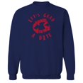 thumbnail image 1 of Halloween Grab A Bite Graphic Navy Men's Cotton Pullover Sweatshirt, 1 of 1