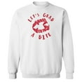thumbnail image 1 of Halloween Grab A Bite Graphic White Men's Cotton Pullover Sweatshirt, 1 of 1
