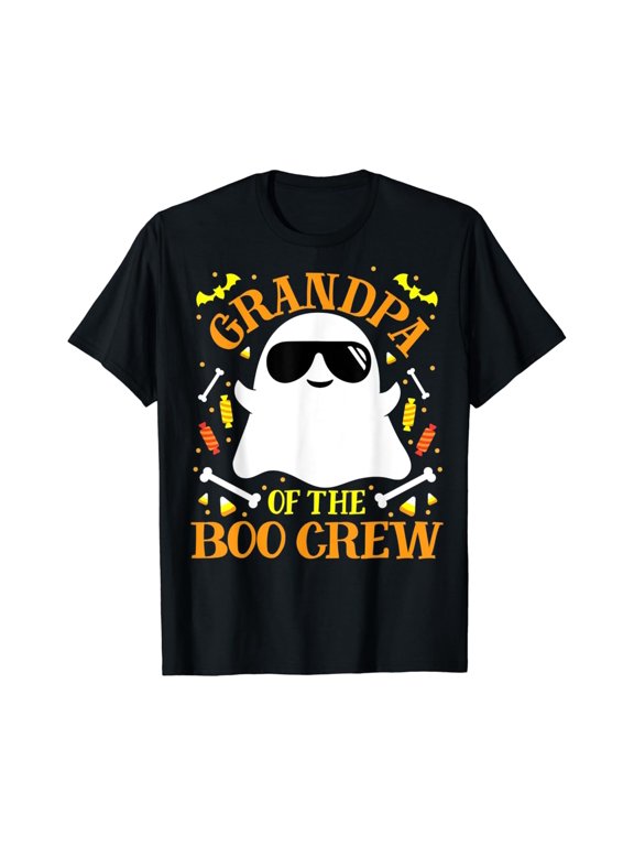 Halloween Grandpa Boo Crew Ghost Family Set Papa Celebration T-Shirt, Size S-5XL