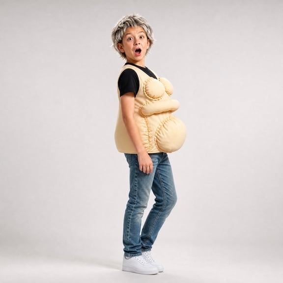 Halloween Granny Fake Butt Padded Old Lady Prop for Women Funny Costume Accessories Grandma Costume Big Buttock Pad for Cosplay Party Dress Up