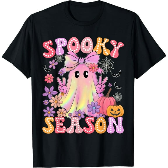 Halloween Graphic T-Shirt for Women – Cute Spooky Casual Short Sleeve Tee
