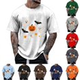 thumbnail image 1 of Halloween Graphic Tennis T Shirt Holiday Themed Print Tee Casual Wear For Men Daily Outfit, 1 of 4