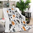 thumbnail image 1 of Halloween Gravestones Ghosts and Pumpkins Blanket,Comfortable Soft Flannel Throw Blanket,All Season,Warm Lightweight Blankets for Sofa Bed Couch Living Room Chair,60"x80", 1 of 4
