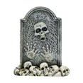 thumbnail image 1 of Halloween Gravestones Outdoor Decor Set - 3 Pack Scary RIP Tombstones with Skull Designs, Perfect for Front Porch, Garden & Halloween Yard Displays, 1 of 8