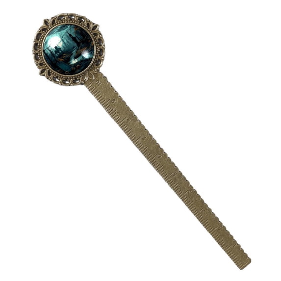 Halloween Graveyard Book Lovers' Antique Bronze Lace Bookmark: a Stylish Book Accessory for Readers and Book Markers
