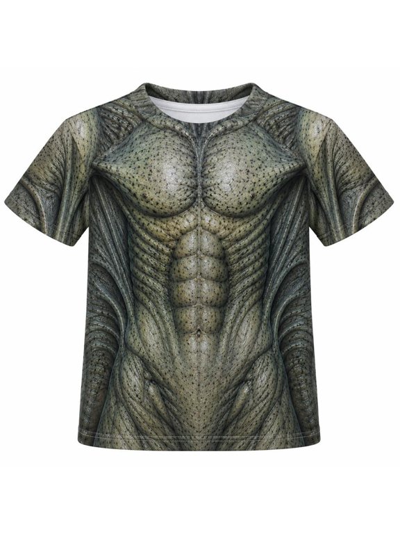 Halloween Gray Alien Creature All Over Toddler Costume T-Shirt