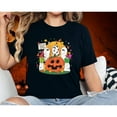 thumbnail image 1 of Halloween Great Pumpkin Graphic Tee Welcome Halloween Design Matching Comfort Cotton T-Shirt Black S-5XL, 1 of 5