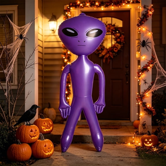 Halloween Green Blow Up Alien Inflatable,For Party Garden Outdoor Indoor,152*50Cm