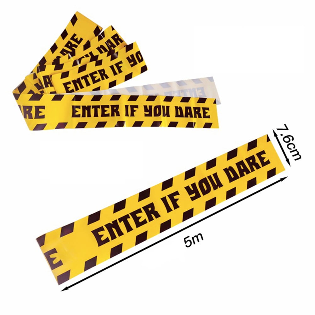 Halloween Green Caution ZOMBIE DANGER Warnings Tape Halloween Fright