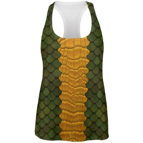 Halloween Green Dragon Costume All Over Womens Work Out Tank Top Multi LG