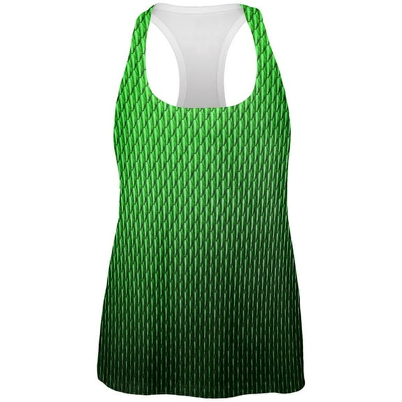 Halloween Green Earth Dragon Scales Costume All Over Womens Work Out Tank Top Multi LG