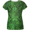 thumbnail image 1 of Halloween Green Snake Snakeskin Costume All Over Womens T Shirt Multi MD, 1 of 2
